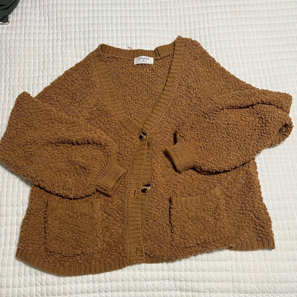 Zenana popcorn soft cardigan
